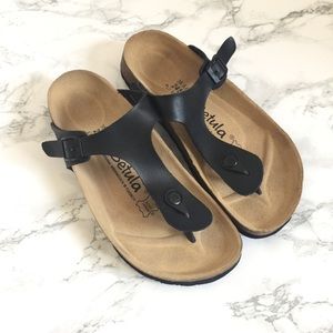 Betula Birkenstock Gizeh Black Thong Sandal Size 7